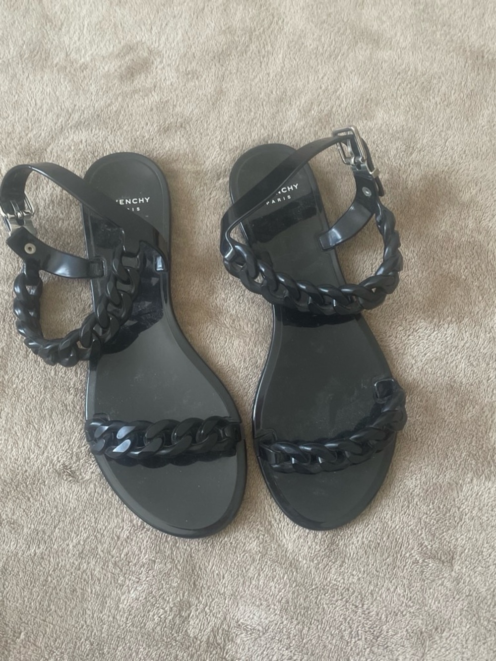 Givenchy Black Chain-Link Sandals